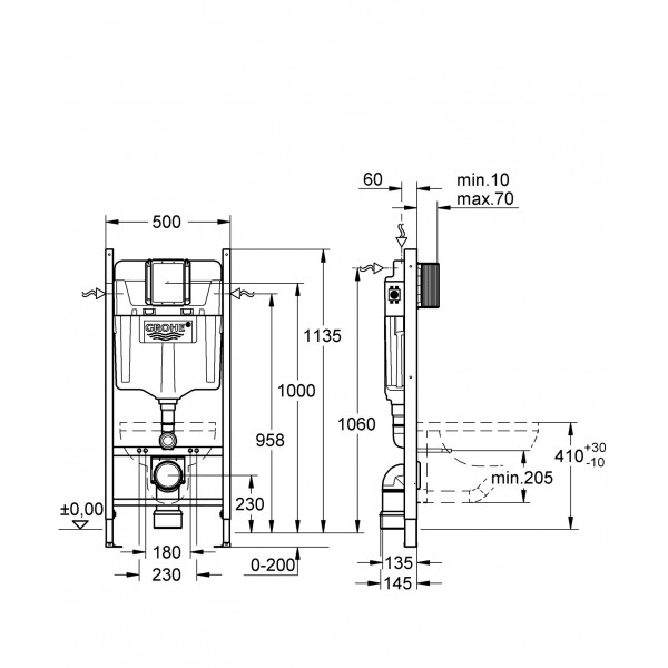 Інсталяція для унітазу Grohe Rapid SL (38840000)