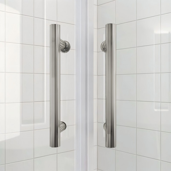 Душова кабіна без піддону Koer SR SC04-90x90x195-TR-02 прозоре скло Easy Clean 5мм SS Color (KR5682)