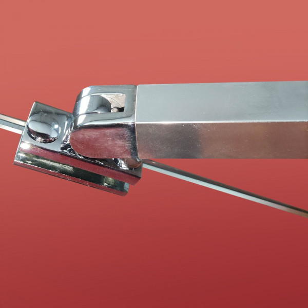 Бічна стінка до кабіни Koer SR SW04-80x200-TR-01 прозоре скло Easy Clean 10мм, хром (KR5389)