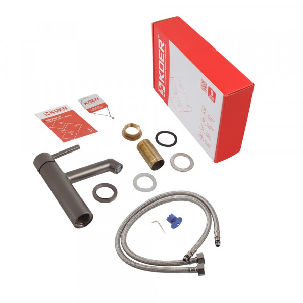 Змішувач для умивальника Koer KB-10029-07 Колір графіт (KR5495)