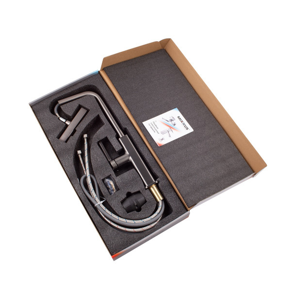 Змішувач для кухні з висувним виливом Mixxus Premium HAMMER 014 GRAPHITE (MI6955)