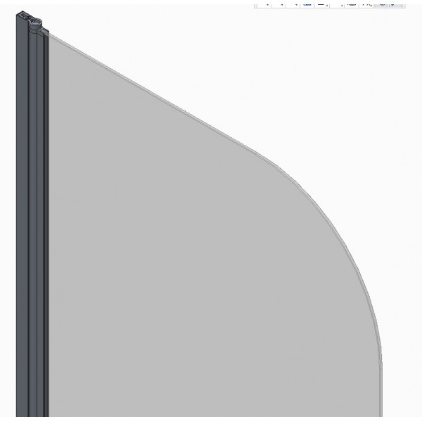Шторки скляні на ванну Koer SR BS02-80x140-TR-01 прозоре скло 6мм, хром (KR5401)