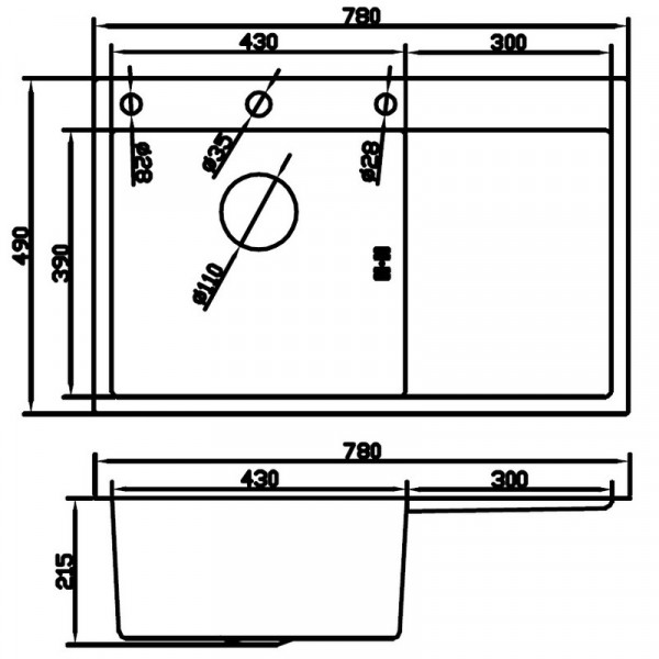 Мийка з нержавіючої сталі MIXXUS MH7849L NANO-SILVER (3.0/0.8) колір нержавійка (MI7048)