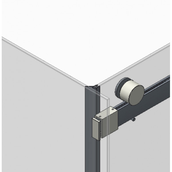 Бічна стінка до кабіни Koer SR SW01-90x200-TR-01 прозоре скло Easy Clean 8мм, хром (KR5381)