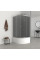 Душова кабіна з високим піддоном Mixxus PLAIN SCT01-90x90x195-GR SATIN сіре тоноване скло 4мм (MI6895)