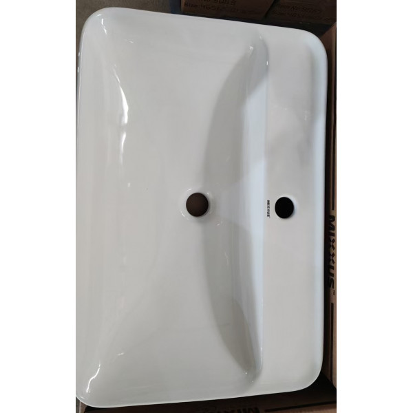 Раковина накладна Mixxus Premium BEVEL-0203 600х405х120mm з отвором під змішувач (MP6513)