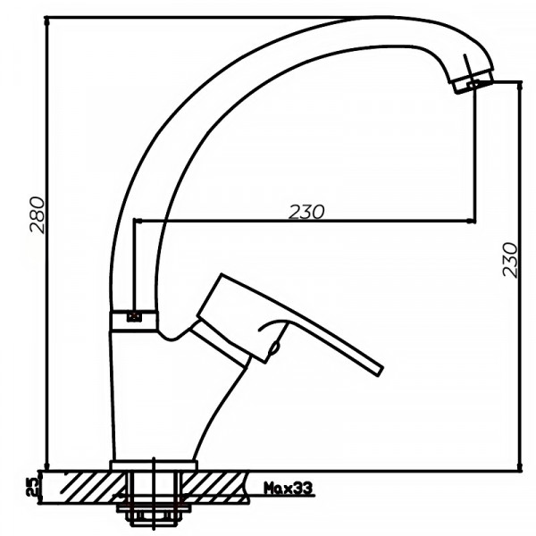 Змішувач для кухні Haiba Ceba 777 матовий (HB0036)