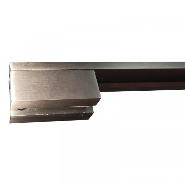 Душова перегородка Koer SR SP02-100x200-TR-07 Walk-In прозоре скло Easy Clean 8мм, графіт (KR5397)