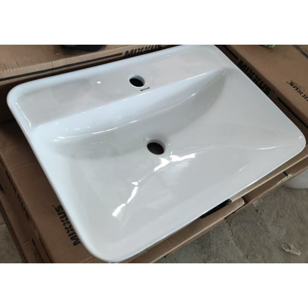 Раковина накладна Mixxus Premium BEVEL-0203 600х405х120mm з отвором під змішувач (MP6513)