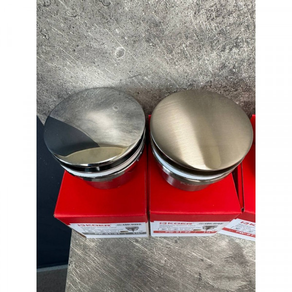 Донний клапан для раковини універсальний (з/без переливу) Koer PW-01-01 автоматичний (Click-Clack) (Колір хром) 1 1/4'' (KR3400)