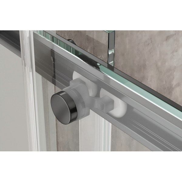 Душова кабіна без піддону Koer SR SC03-90x90x200-TR-07 прозоре скло Easy Clean 6мм, графіт (KR5359)