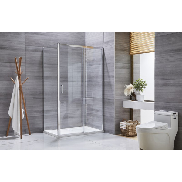 Душова кабіна без піддону Mixxus Premium DIVERSE SC03-120x80x195-TR Chrome прозоре скло 6мм (MI6867)