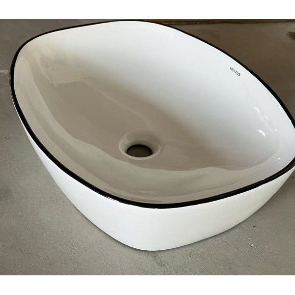 Раковина накладна Mixxus Premium DIVERSE-0109 EDGE BLACK 500х380х140mm (MP6549)