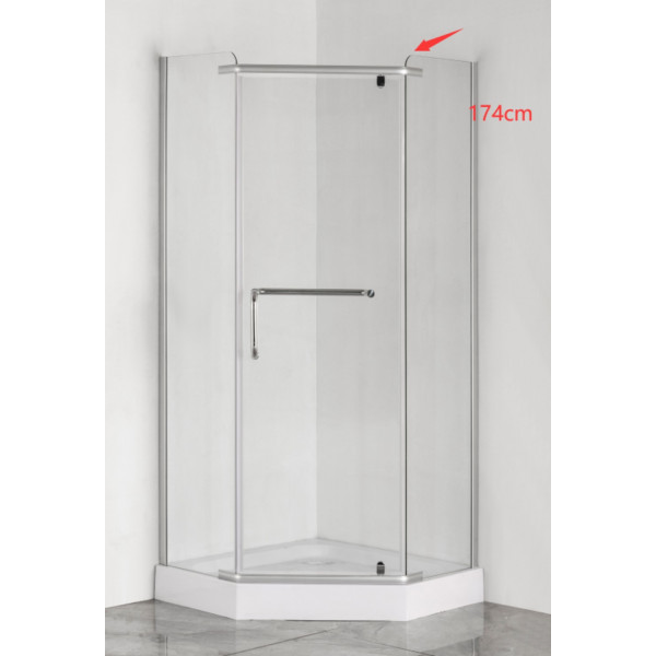 Душова кабіна з низьким піддоном Mixxus LINES SCT01-90x90x198-TR CHROME прозоре скло 6мм (MI6913)