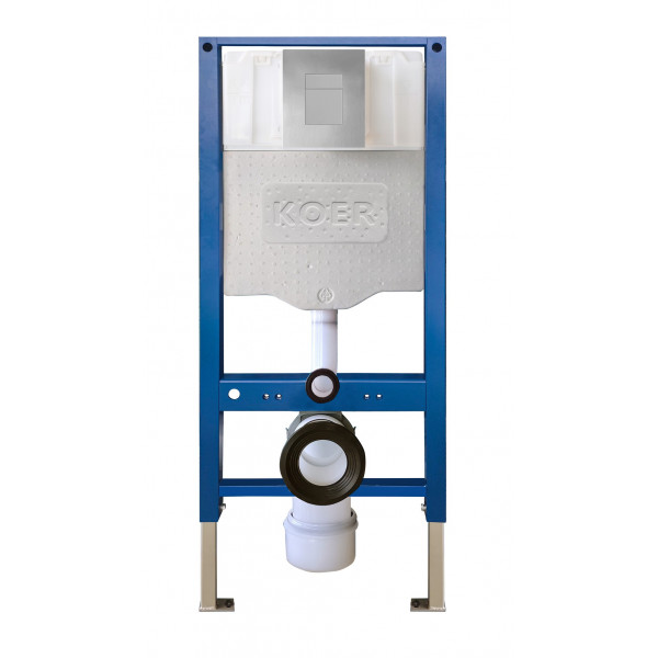Інсталяція для підвісного унітазу Koer KT-0504-01 500x126x1150mm з панеллю змиву KT-0607-01 Хром (KR5348)