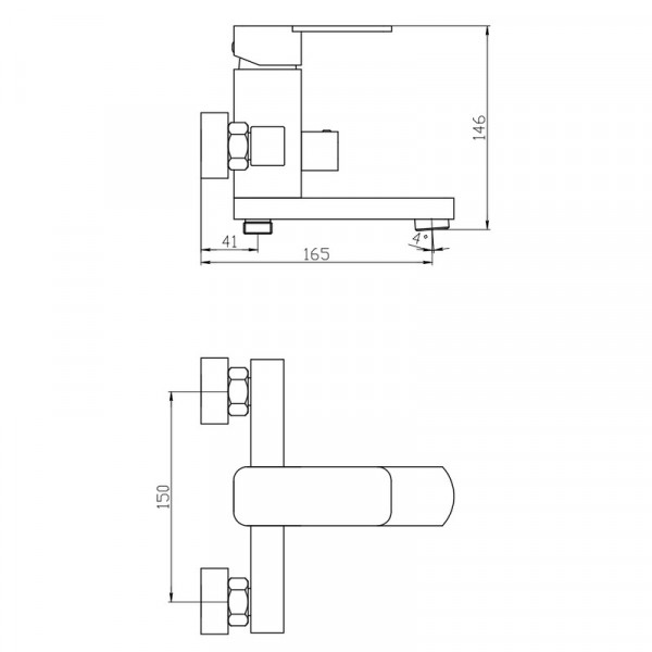 Змішувач для ванни Mixxus Relax 009 (Euro) (MI6250)