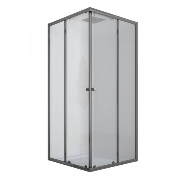 Душова кабіна з низьким піддоном Mixxus CUBIC SCT01-90x90x195-TR GRAPHITE прозоре скло 4мм (MI6905)