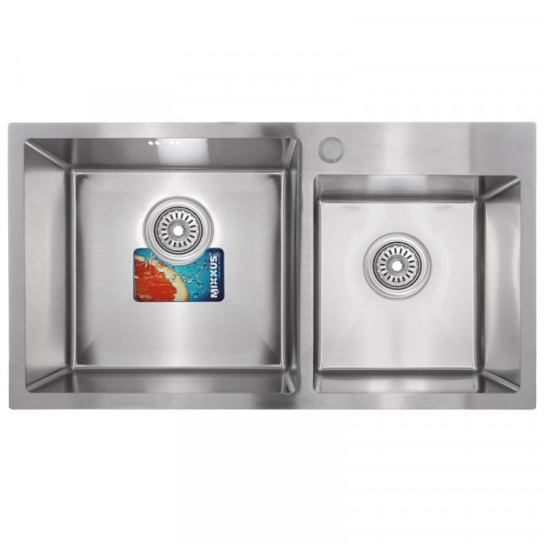 Набір Mixxus SET-7843D-220x1.0-Satin (мийка + змішувач + диспенсер + сушка для посуду) (MX0583)