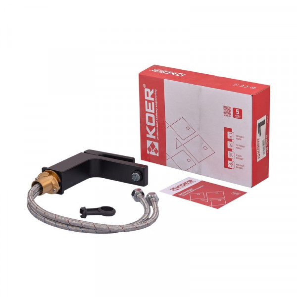 Змішувач для умивальника Koer KB-10009-05 (Колір чорний) (KR3499)