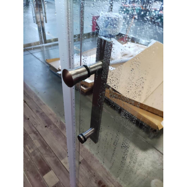 Двері в нішу Koer SR SD01-120x200-TR-07 прозоре скло Easy Clean 8мм, графіт (KR5378)