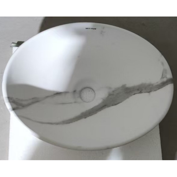 Раковина накладна MIXXUS PREMIUM ELLIPSE-0108 MARBLE 400х330х145mm (MP6526)