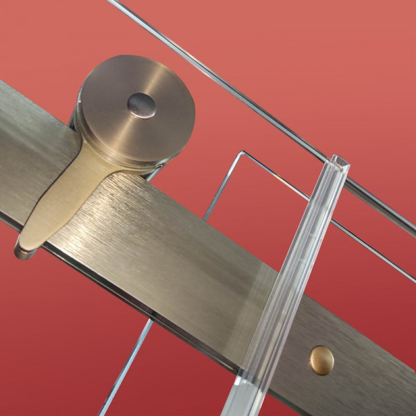 Двері в нішу Koer SR SD01-120x200-TR-02 прозоре скло Easy Clean 8мм, нікель (KR5379)