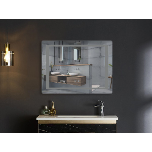 Дзеркало Mixxus STYLE MR13-80x60-Reverse з Led Touch, Anti-fog, димером, регулятором яскравості (MI6666)