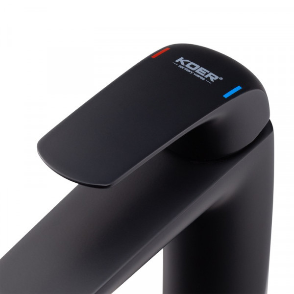 Змішувач для умивальника Koer KB-10008-05 (Колір чорний) (KR3471)
