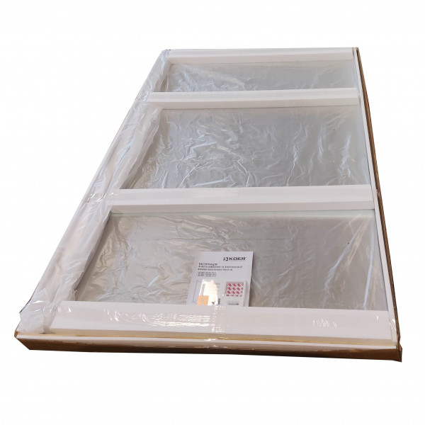 Душова перегородка Koer SR SP01-120x200-TR-01 Walk-In прозоре скло Easy Clean 8мм, хром (KR5394)