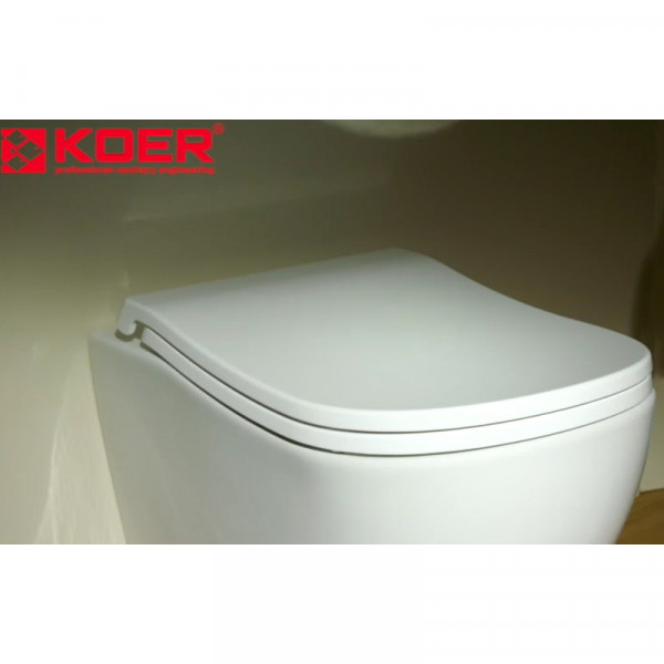 Унітаз підвісний ергономічний Koer TT-0102-T3 520x360x360mm система змиву TORNADO 3.0 (KR5616)