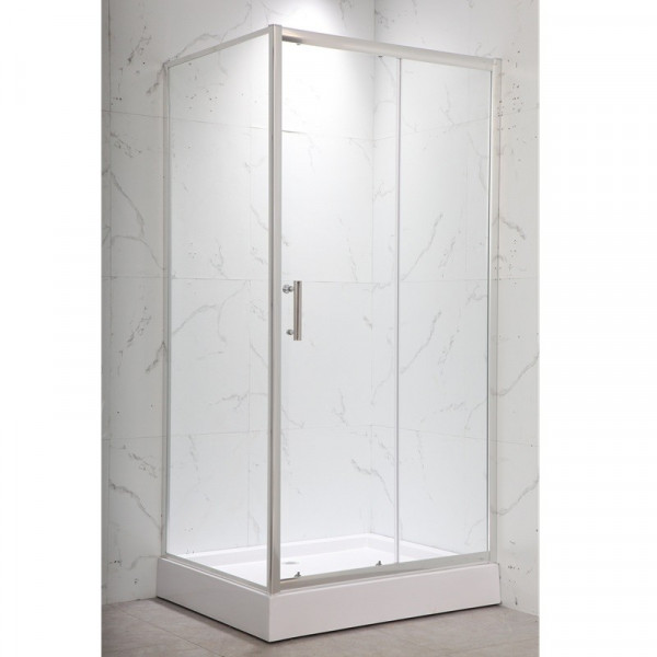 Душова кабіна з низьким піддоном Mixxus HARD SCT01-120x80x198-TR Chrome NEW прозоре скло 5мм (MI8428)