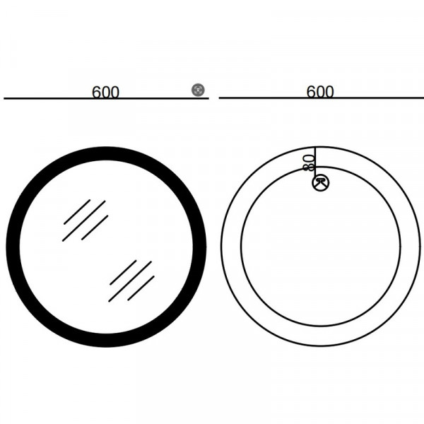 Дзеркало Mixxus PLAIN MC10-60 з Led Touch, Anti-fog, димером, регулятором яскравості, годинником (MI6013)