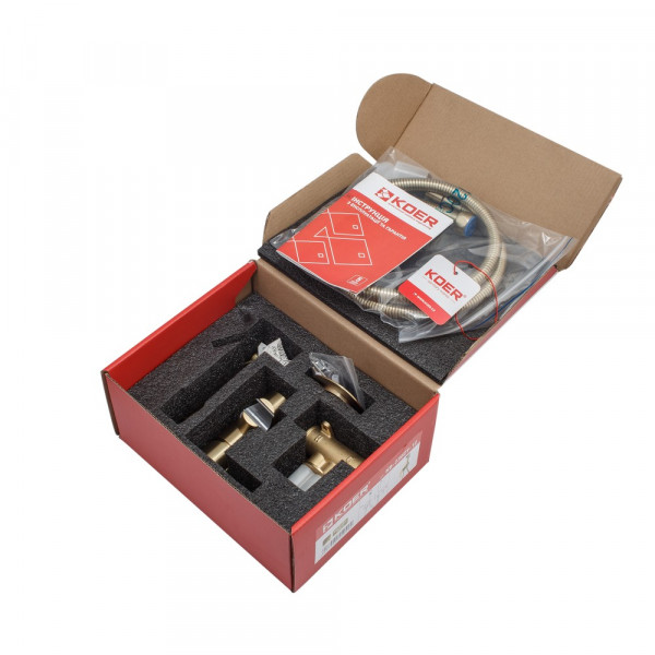 Змішувач для гігієнічного душу Koer KB-23029-12 Колір матове золото (KR5504)