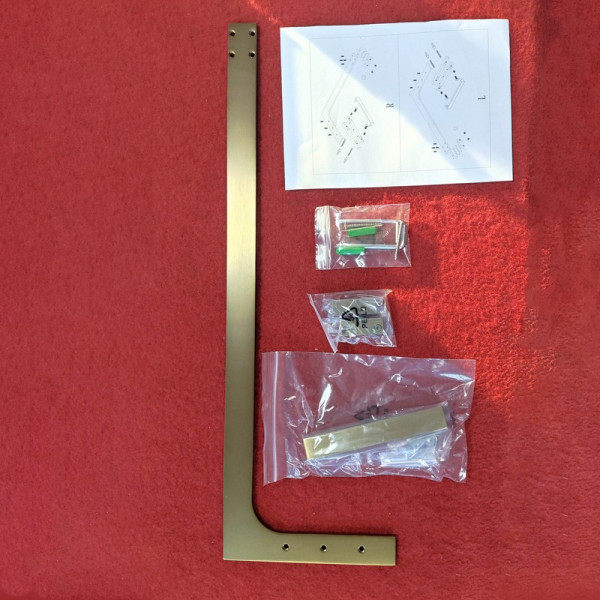 Душова перегородка Koer SR SP02-100x200-TR-12 Walk-In проз.скло Easy Clean 8мм, матове золото (KR5396)