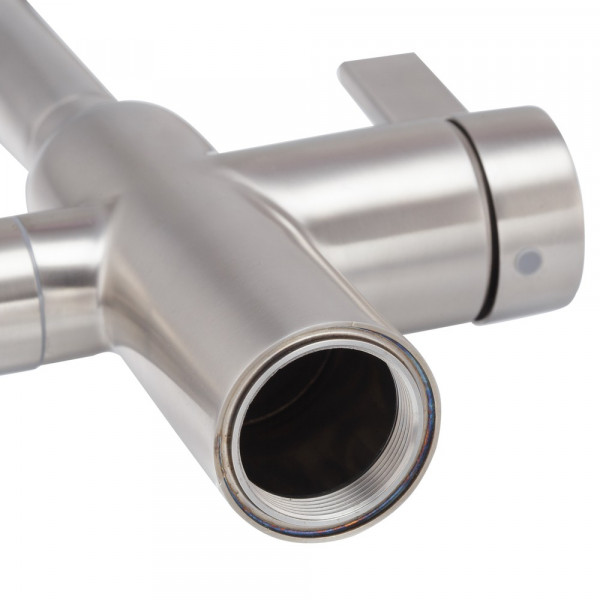 Змішувач для кухні з виходом для питної води Koer KI-72020-02 (з нерж. сталі) (KR4797)