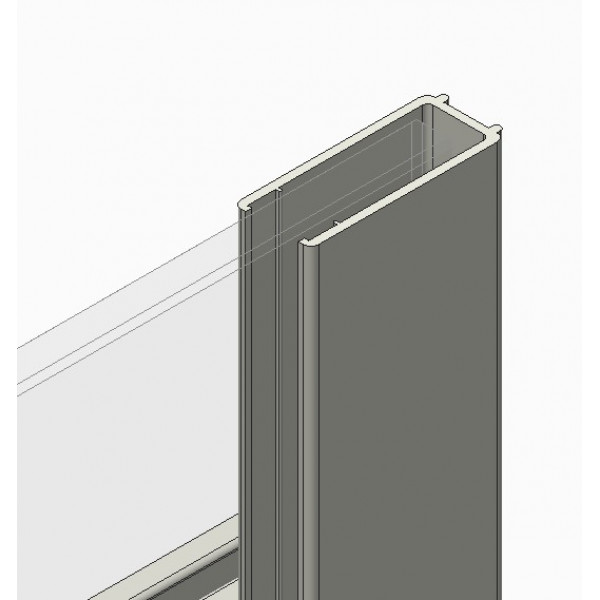 Двері в нішу Koer SR SD01-120x200-TR-07 прозоре скло Easy Clean 8мм, графіт (KR5378)