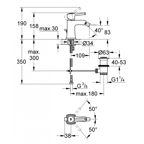 Змішувач для біде Grohe Grandera (23315000)