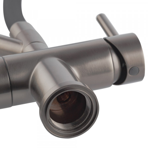 Кухонний змішувач з силік. виливом і вих. для питної води KOER KB-72006-07 (KR3382)