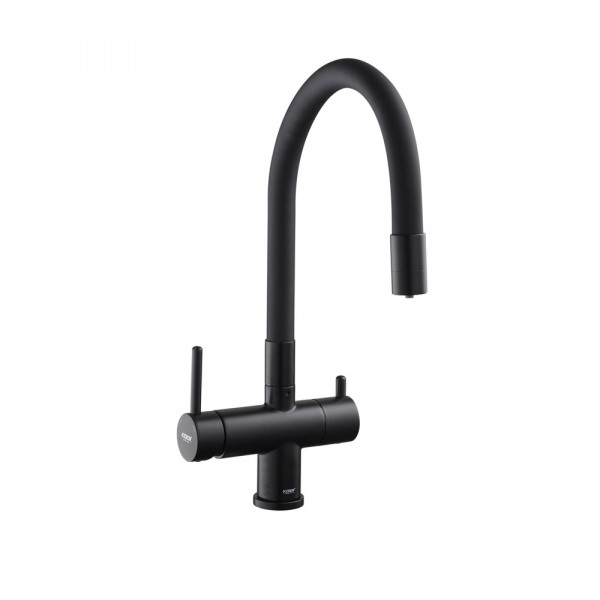 Кухонний змішувач з силік. виливом і вих. для питної води KOER KB-72002-05 (KR3384)