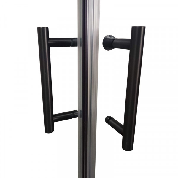 Душова кабіна без піддону Koer SR SC03-90x90x200-TR-07 прозоре скло Easy Clean 6мм, графіт (KR5359)