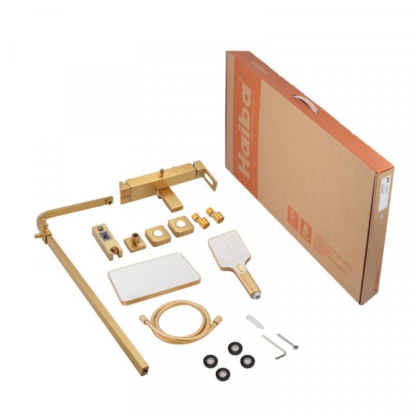 Душова колона зі змішувачем Haiba KANT 009-J BRUSHED GOLD (HB9606)