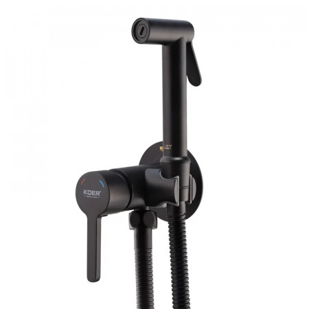 Змішувач для гігієнічного душу Koer KB-23029-05 Колір чорний (KR5493)