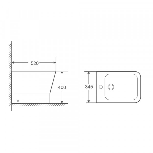 Біде підлогове Mixxus Premium STYLE-0601 520х345х395mm (MP6603)