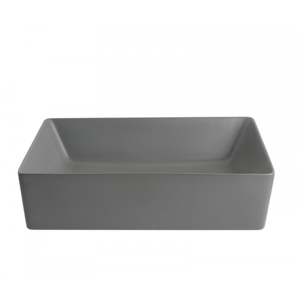 Раковина накладна Mixxus Premium QUADRO-0108 GRAY 550x390x145mm (MP6652)