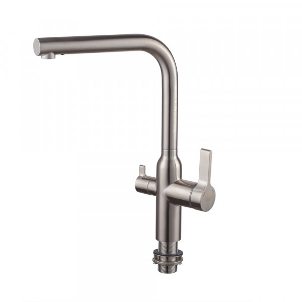 Змішувач для кухні з виходом для питної води Koer KI-72020-02 (з нерж. сталі) (KR4797)