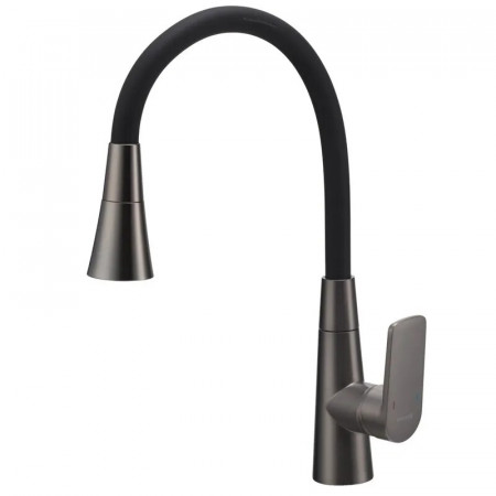 Змішувач для кухні Mixxus Premium Matis 011-T (NUT) Graphite Refl.Black (Колір граф.+сил.вилив чорн) (MI8268)