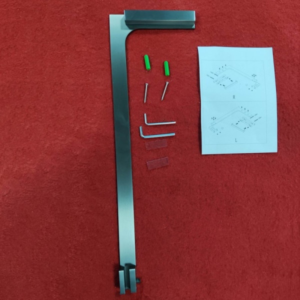 Душова перегородка Koer SR SP02-100x200-TR-07 Walk-In прозоре скло Easy Clean 8мм, графіт (KR5397)