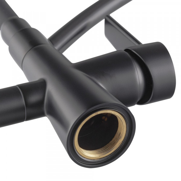 Кухонний змішувач з силік. виливом і вих. для питної води KOER KB-72003-05 (KR3376)