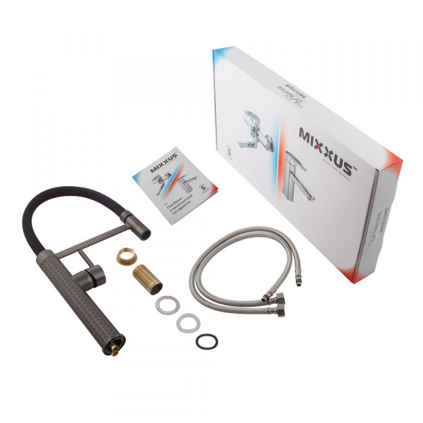 Змішувач для кухні Mixxus Premium Oliwer 017 GRAPHITE REFL.BLACK (MI6967)