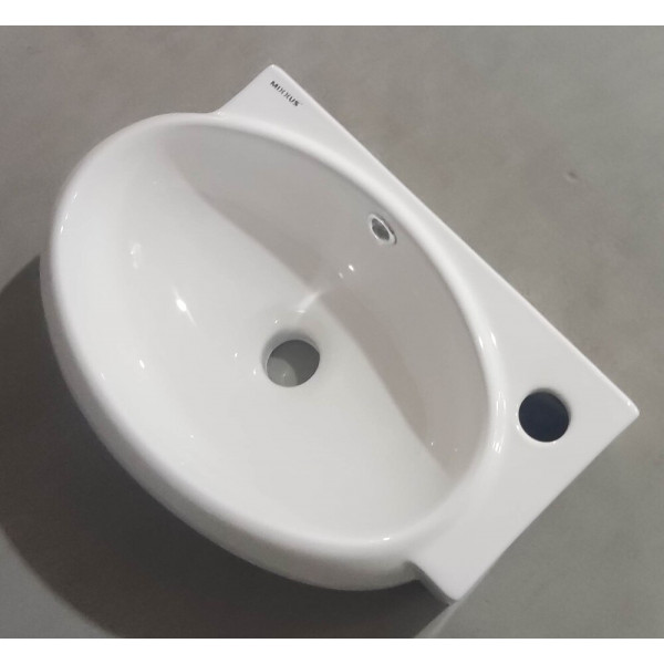 Раковина підвісна Mixxus Premium DIVERSE-1201-L 400х215х140mm з отвором під змішувач та переливом (MP6507)